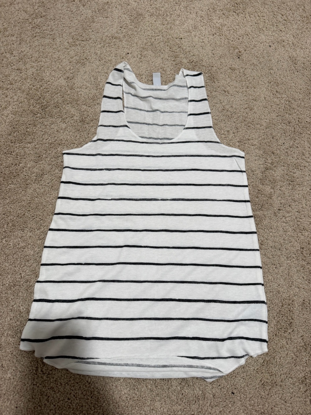 Alternative White and Black Striped Tank Top